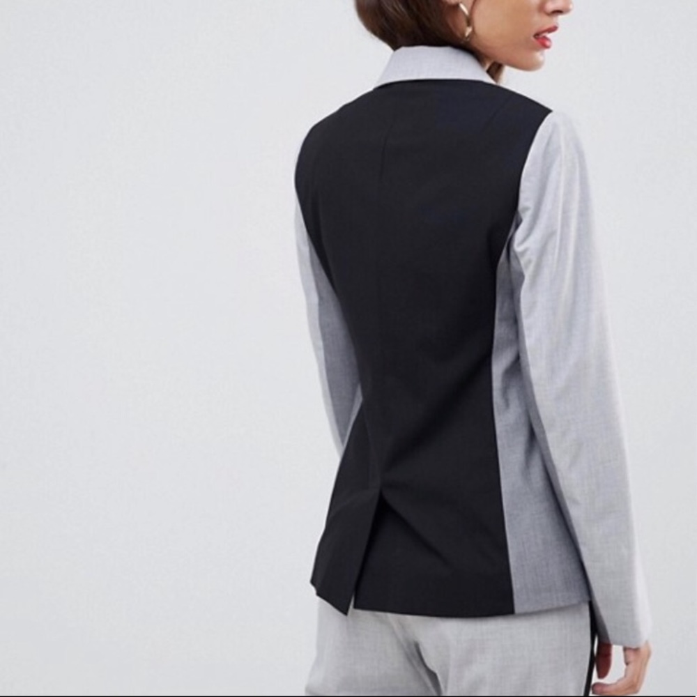 NWT French connection gray black blazer